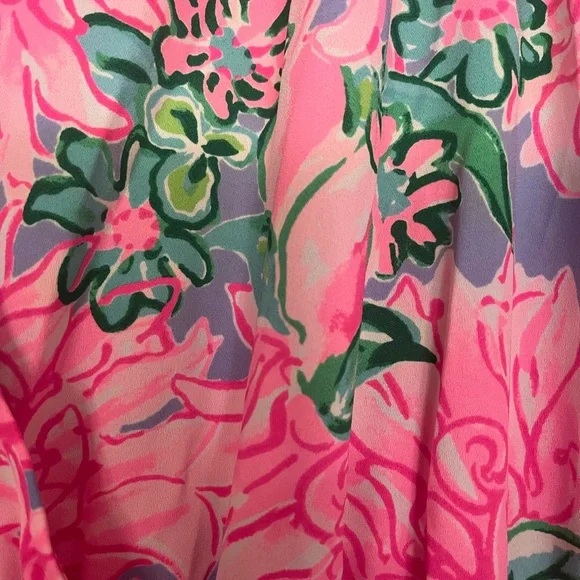 Floral Pink and Green Dress Lilly Pulitzer size 16 - Picture 2 of 4